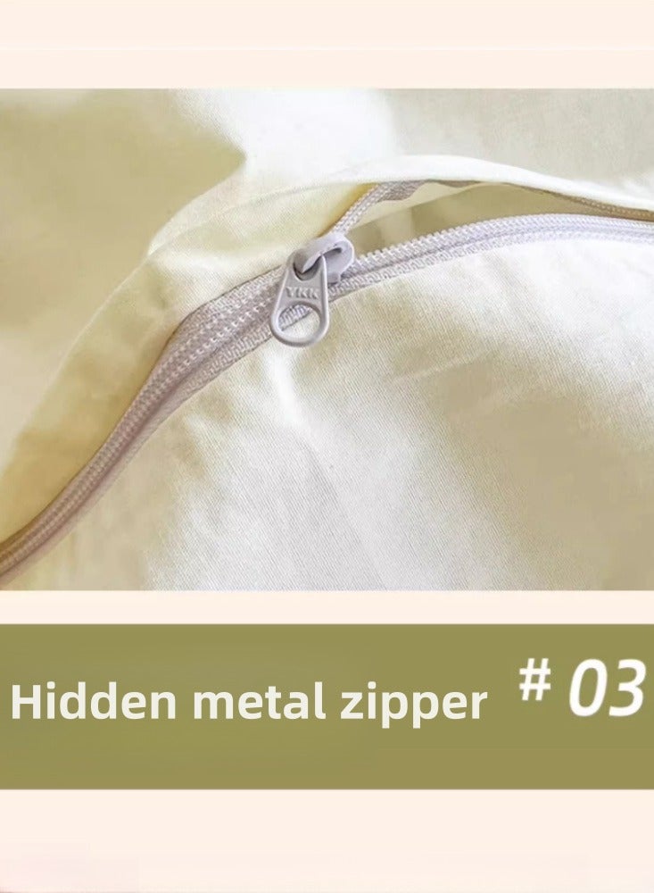 Washing Cotton Four Piece Set AB Double-sided Four Season Usable Mother And Baby Environmentally Friendly Fabric, Full Of Comfort 1.5m Bed Sheet Four Piece Set 【Suitable for 200 * 230cm Quilt】 - Image 5